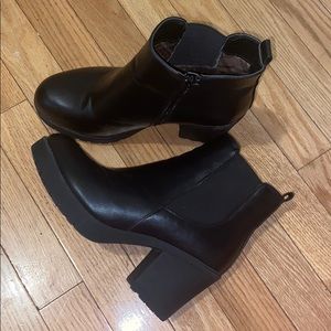 Cute platform ankle booties.